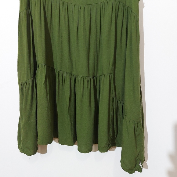One Teaspoon Synthetic Dinky Teired Tank Dress In Military Green - Picture 4 of 16